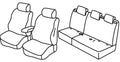 Set coprisedili Superior - Beige - compatibile per Fiat Doblò 5p (01/10>07/22) - Opel Combo Tour (04/12>12/17)