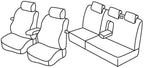 Set coprisedili Superior - Nero/Rosso - compatibile per Fiat Stilo 3p (01/02>12/07) Dinamic