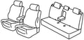 Set coprisedili Superior - Nero/Blu - compatibile per Fiat Tipo 4p (12/15>09/20)