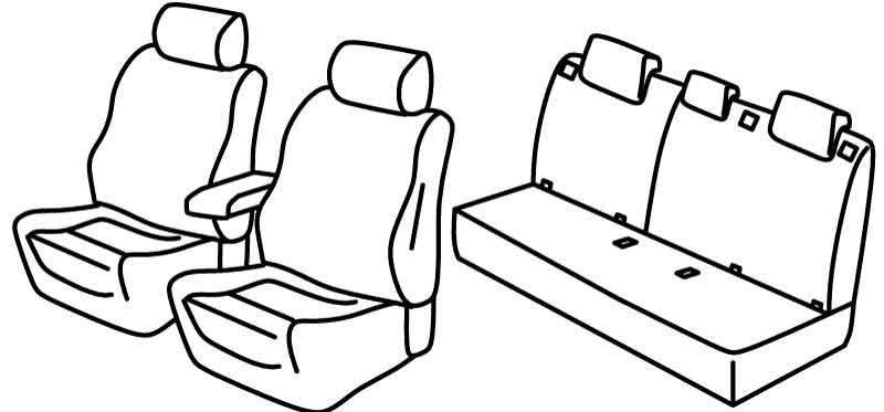 Set coprisedili Superior - Beige - compatibile per Fiat Tipo 5p (05/16>04/25)