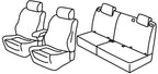 Set coprisedili Superior - Nero/Blu - compatibile per Fiat Tipo sw (09/16>09/20)