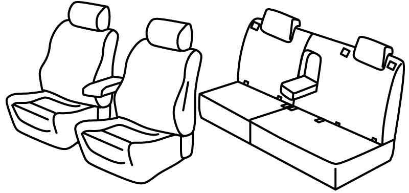Set coprisedili Superior - Nocciola - compatibile per Fiat Tipo sw (09/16>09/20)