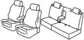 Set coprisedili Superior - Nero/Rosso - compatibile per Fiat Tipo sw (09/16>09/20)