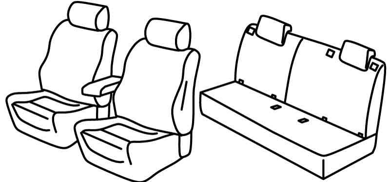 Set coprisedili Superior - Nocciola - compatibile per Fiat Tipo 5p (05/16>09/20)
