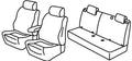 Set coprisedili Superior - Nero/Rosso - compatibile per Fiat Tipo 5p (05/16>09/20)