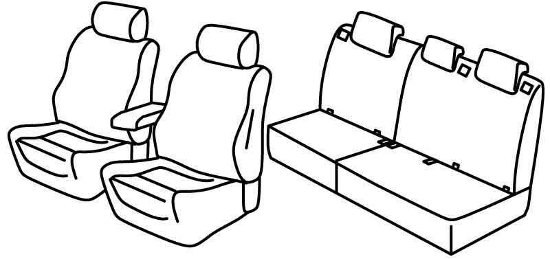 Set coprisedili Superior - Beige - compatibile per Fiat Tipo sw (09/16>09/20)