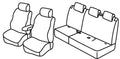 Set coprisedili Superior - Beige - compatibile per Fiat Doblò 5p (01/10>07/22) - Opel Combo Tour (04/12>12/17)