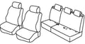 Set coprisedili Superior - Nero/Blu - compatibile per Fiat Doblò 5p (01/10>07/22) - Opel Combo Tour (04/12>12/17)