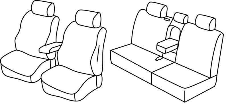 Set coprisedili Superior - Beige - compatibile per Fiat Freemont (05/11>11/16)