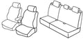 Set coprisedili Superior - Nocciola - compatibile per Ford Focus 5p (03/11>05/18) - Ford Focus Wagon (06/11>05/18)