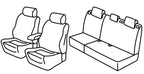 Set coprisedili Superior - Nero/Rosso - compatibile per Ford Focus 5p (03/11>05/18) ST Line - Ford Focus Wagon (06/11>05/18)