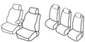 Set coprisedili Superior - Nocciola - compatibile per Ford Galaxy (09/06>09/15) - Ford S-Max (06/06>09/15)