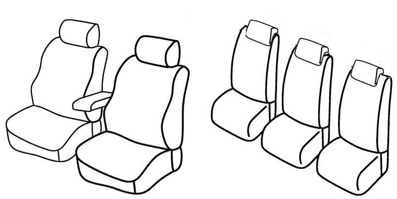 Set coprisedili Superior - Beige - compatibile per Ford Galaxy (09/06>09/15) - Ford S-Max (06/06>09/15)
