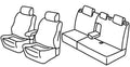 Set coprisedili Superior - Beige - compatibile per Ford Focus 5p (03/11>05/18) ST Line - Ford Focus Wagon (06/11>05/18) ST Line