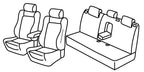 Set coprisedili Superior - Nero/Blu - compatibile per Ford Mondeo 4p (11/14>02/22) Titanium - Ford Mondeo Hybrid (11/14>02/22) Titanium
