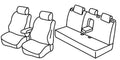 Set coprisedili Superior - Nero/Grigio - compatibile per Ford Mondeo 4p (11/14>02/22) Trend - Ford Mondeo Hybrid (11/14>02/22) Trend
