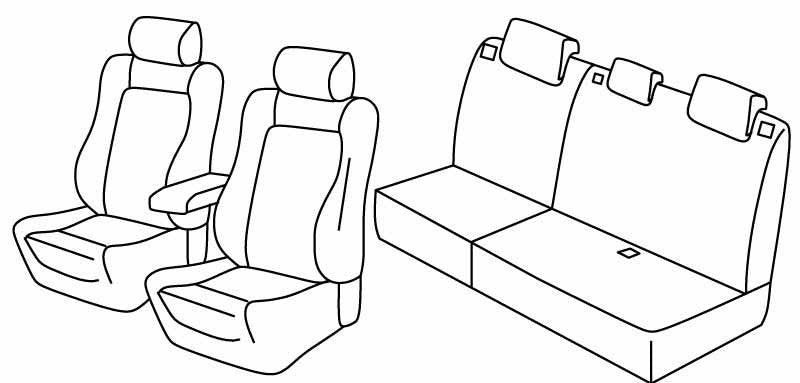 Set coprisedili Superior - Nocciola - compatibile per Ford Kuga (03/13>10/19)