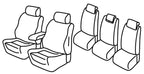 Set coprisedili Superior - Grigio/Nero - compatibile per Ford C-Max 7 (11/10>03/20)