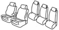 Set coprisedili Superior - Nero/Blu - compatibile per Ford C-Max (11/10>03/20)