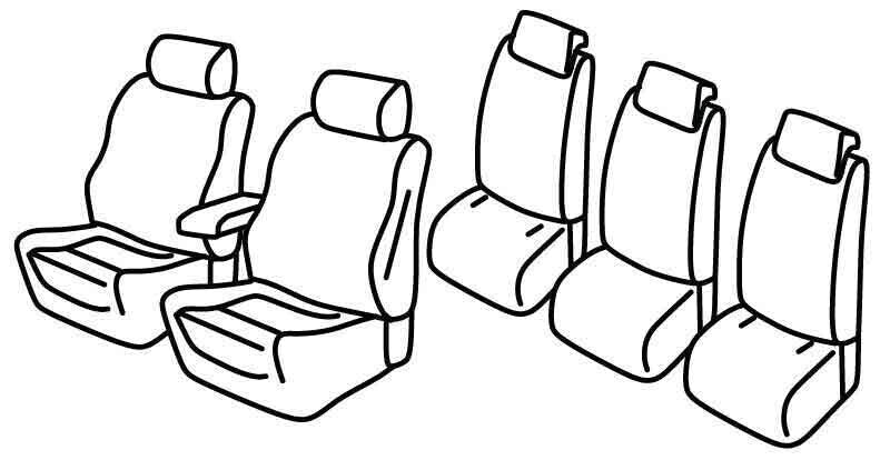 Set coprisedili Superior - Beige - compatibile per Ford C-Max (11/10>03/20)