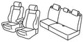 Set coprisedili Superior - Grigio/Nero - compatibile per Ford Focus 5p (03/11>05/18) Trend sport