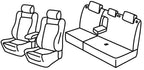 Set coprisedili Superior - Nero/Blu - compatibile per Ford Focus 5p (03/11>05/18) Trend sport, Titanium X
