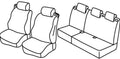 Set coprisedili Superior - Nero/Grigio - compatibile per Ford B-Max (10/12>07/18)