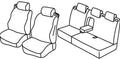 Set coprisedili Superior - Grigio/Nero - compatibile per Ford B-Max (10/12>07/18)