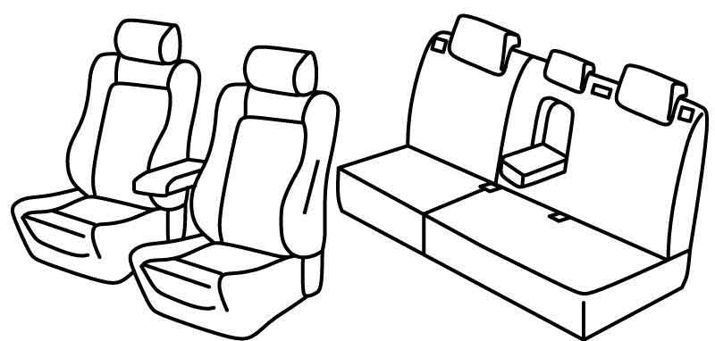 Set coprisedili Superior - Nocciola - compatibile per Ford Mondeo 4p (05/07>10/14) - Ford Mondeo Wagon (05/07>10/14)