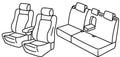 Set coprisedili Superior - Beige - compatibile per Ford Mondeo 4p (05/07>10/14) - Ford Mondeo Wagon (05/07>10/14)