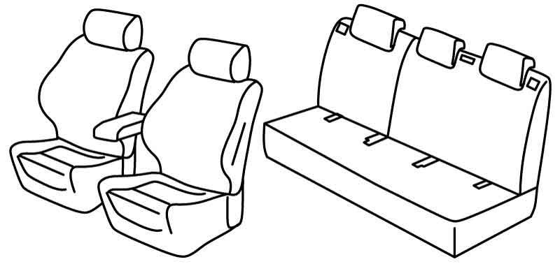 Set coprisedili Superior - Nocciola - compatibile per Ford Focus 5p (06/18>)