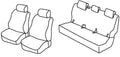 Set coprisedili Superior - Nero/Rosso - compatibile per Ford Ranger (06/12>08/15)