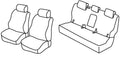 Set coprisedili Superior - Nero/Rosso - compatibile per Ford Ranger (06/12>08/15)
