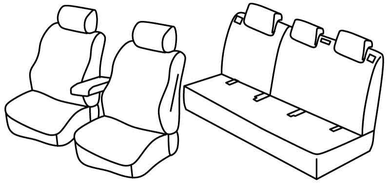 Set coprisedili Superior - Nocciola - compatibile per Ford Focus 5p (06/18>)
