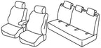 Set coprisedili Superior - Nero/Rosso - compatibile per Ford Focus 5p (06/18>)