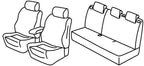 Set coprisedili Superior - Nero/Blu - compatibile per Ford Puma (11/19>) Titanium, Titanium X, St-line, St-line X