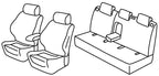 Set coprisedili Superior - Nero/Rosso - compatibile per Ford Focus 5p (06/18>) Active