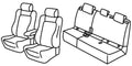 Set coprisedili Superior - Nero/Rosso - compatibile per Ford Kuga (11/19>) Titanium