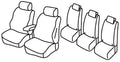 Set coprisedili Superior - Nero/Grigio - compatibile per Ford Galaxy (10/15>02/22) - Ford S-Max (10/15>09/23)