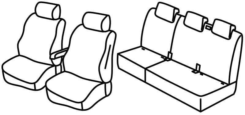 Set coprisedili Superior - Nero/Grigio - compatibile per Ford Ecosport (03/14>01/18)