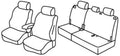 Set coprisedili Superior - Nero/Rosso - compatibile per Ford Tourneo Connect (03/22>)
