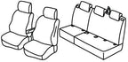 Set coprisedili Superior - Nero/Rosso - compatibile per Ford Tourneo Courier (11/23>)