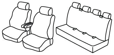 Set coprisedili Superior - Nero/Grigio - compatibile per Ford Transit (04/14>)