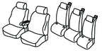 Set coprisedili Superior - Nero/Blu - compatibile per Ford Tourneo Custom (08/23>)