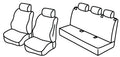 Set coprisedili Superior - Grigio/Nero - compatibile per Ford Tourneo Connect (03/22>)