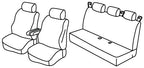 Set coprisedili Superior - Nero/Blu - compatibile per Ford Tourneo Custom (08/23>) - Volkswagen Transporter T7 (03/25>)
