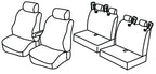 Set coprisedili Superior - Nero/Blu - compatibile per Ford Transit (04/14>)