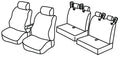 Set coprisedili Superior - Grigio/Nero - compatibile per Ford Transit (04/14>)