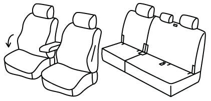 Set coprisedili Superior - Beige - compatibile per Ford Tourneo Connect (03/22>)