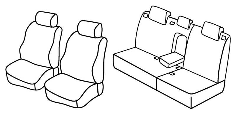 Set coprisedili Superior - Nocciola - compatibile per Honda Civic 5p (01/06>01/12)